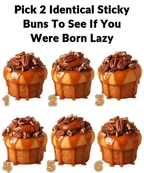 Can You Spot the Identical Sticky Buns? Test Your Eyes and Your Personality