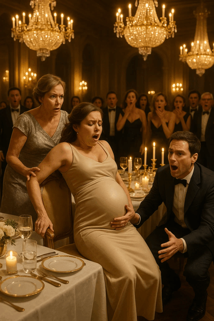 When her mother-in-law pulled the chair from under her at a family dinner, the eight-months-pregnant woman crashed to the floor — and the scream that followed silenced the entire hall.